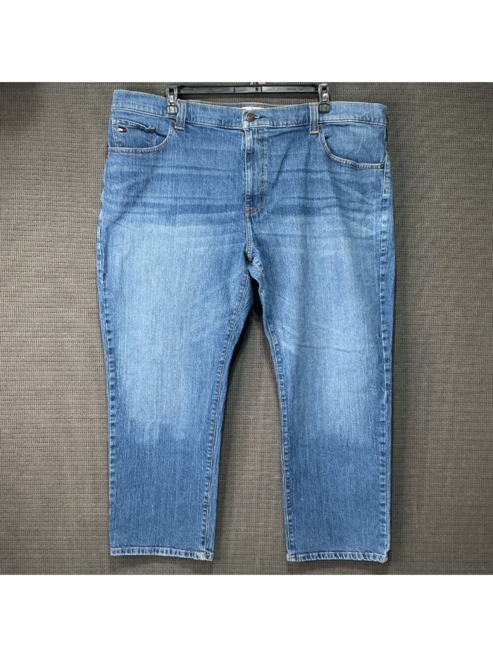 Tommy Jeans Men's 48W 30L Blue Straight-Leg Denim Jeans Made In Mexico